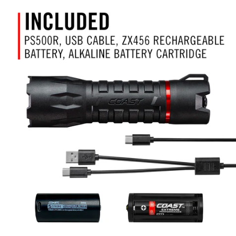 Taschenlampe Polysteel 500R IP68 Dual Power 740 Lumen
