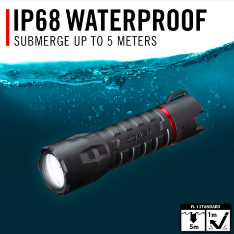 Taschenlampe Polysteel 500R IP68 Dual Power 740 Lumen