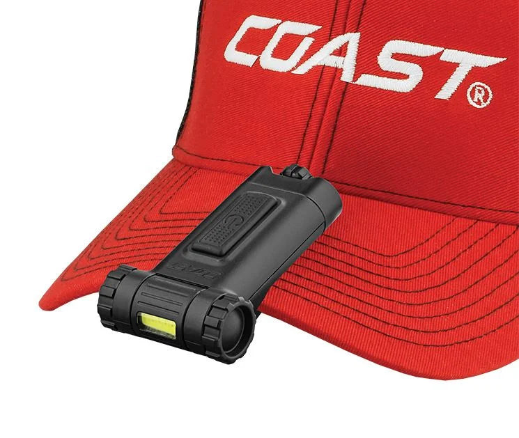 COAST HX3 Clip Light LED-Leuchte zur Befestigung an Kappe, Kleidung oder Ausrüstung. Kompakte Arbeits- und Signalleuchte für Feuerwehr, Rettungsdienst, Handwerk, Outdoor und taktische Einsätze.