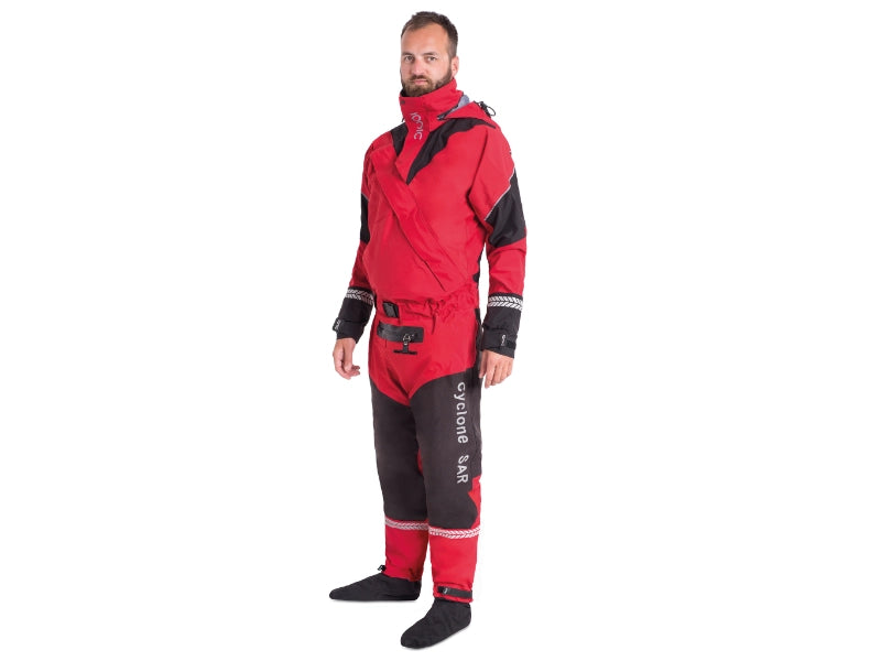 Trockenanzug IONIC Cyclone SAR mit Kragen in rot