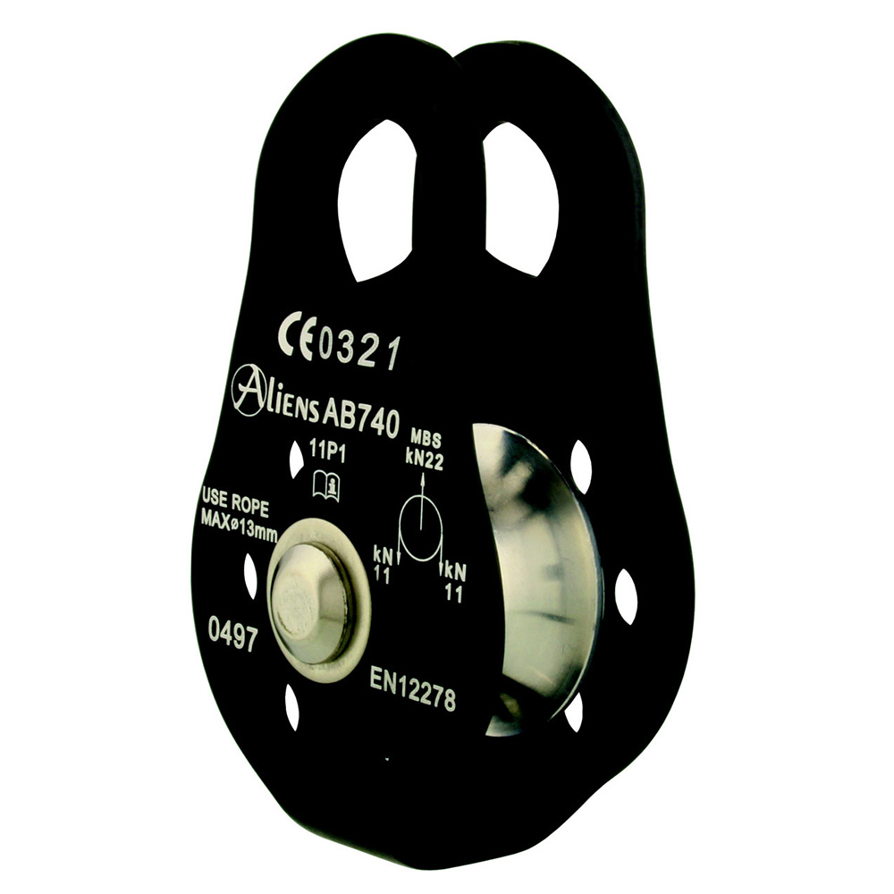 Umlenkrolle der Marke Aliens in schwarz mit silberfarbener Rolle.