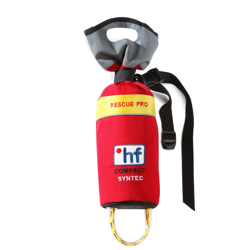 Wurfsack von HF Compact in Syntec Rescue Pro in 20 M länge mit einer Bruchlast von 2400 daN in rot für Wasserretter in rot