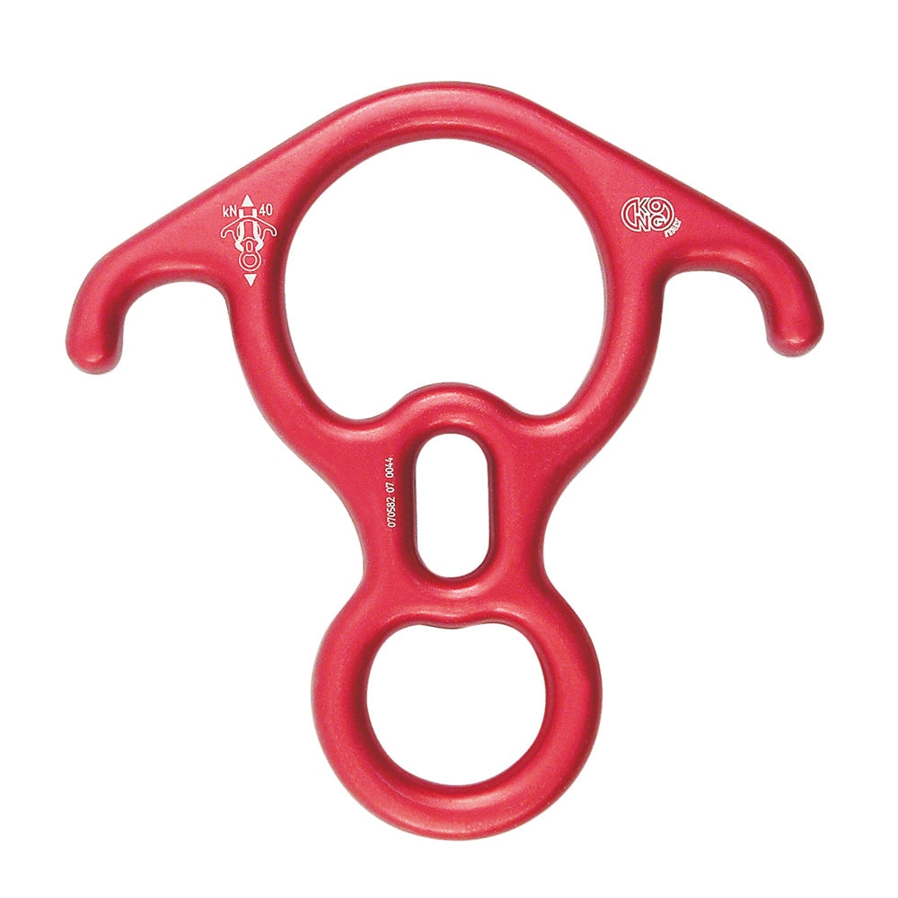 Abseilachter aus Aluminium in rot