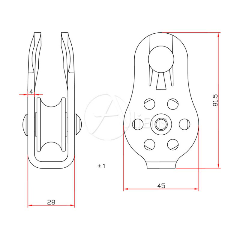 UMLENKROLLE FIXED STANDARD PULLEY