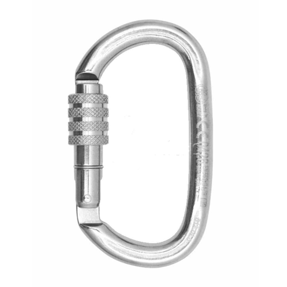 EDELSTAHLKARABINER OVAL SCREW
