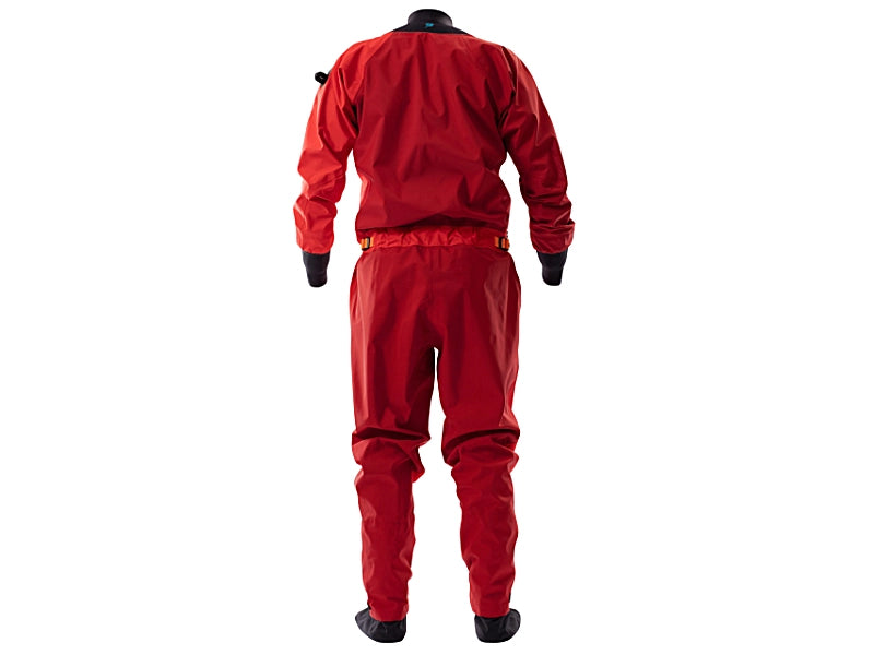 Trockenanzug Hiko Valkyrie für Wasserretter und Feuerwehr in rot aus Cordura und Airfour Gewebe von hinten