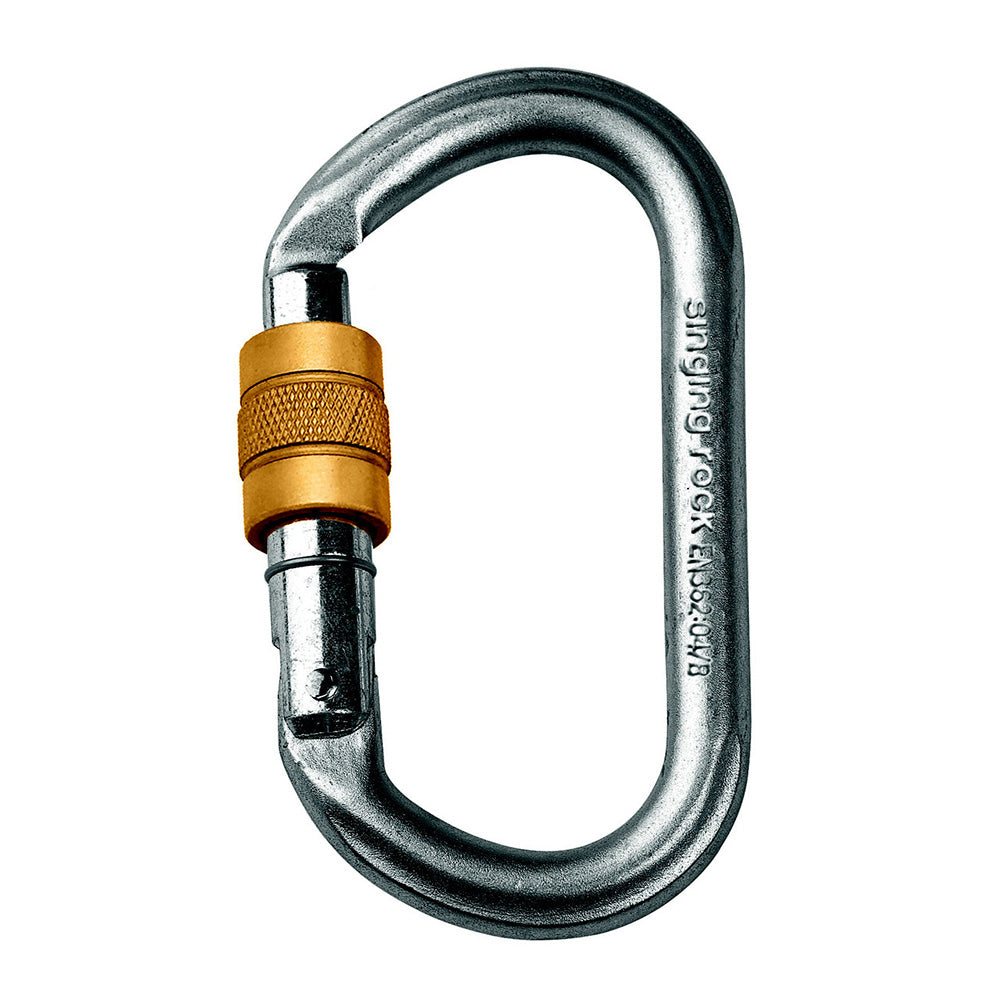 STAHLKARABINER OVAL SCREW